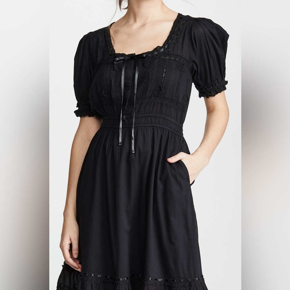 LoveShackFancy Wendy Black Dress New With Tags
